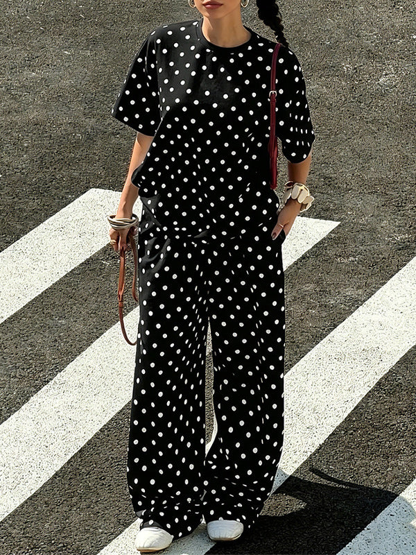 Dot Tee & Pants Set