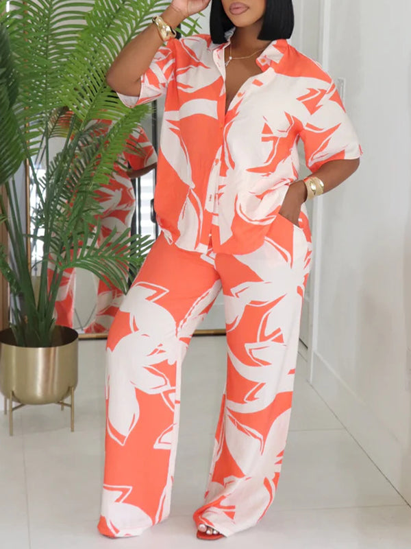 Printed Shirt & Pants Set