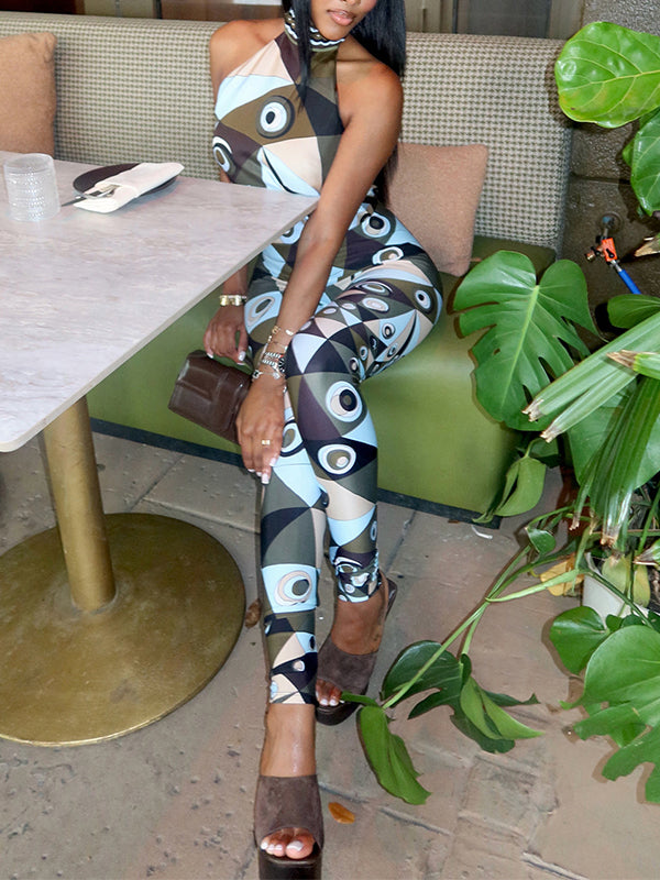 Printed Tank Top & Pants Set
