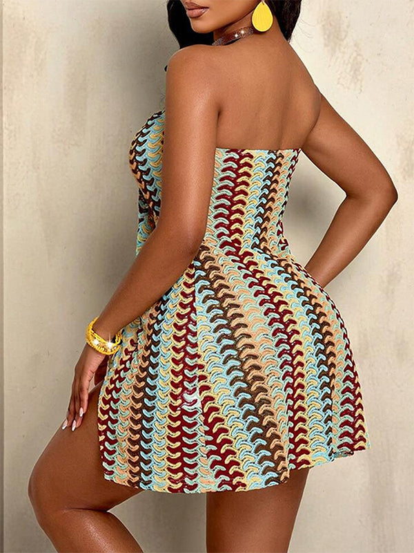 Strapless Tunic Top & Shorts Set