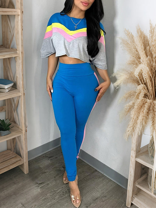 Colorblock Tee & Pants Set