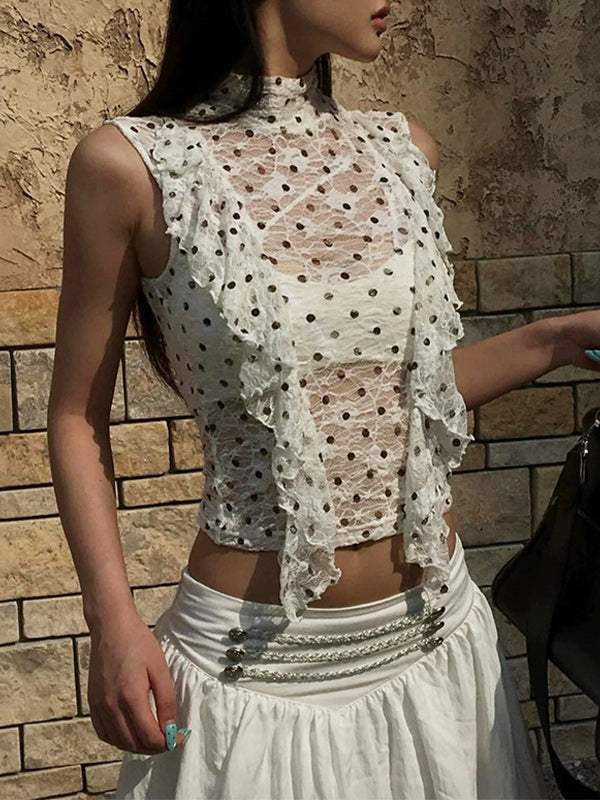 Dot Lace Tank Top