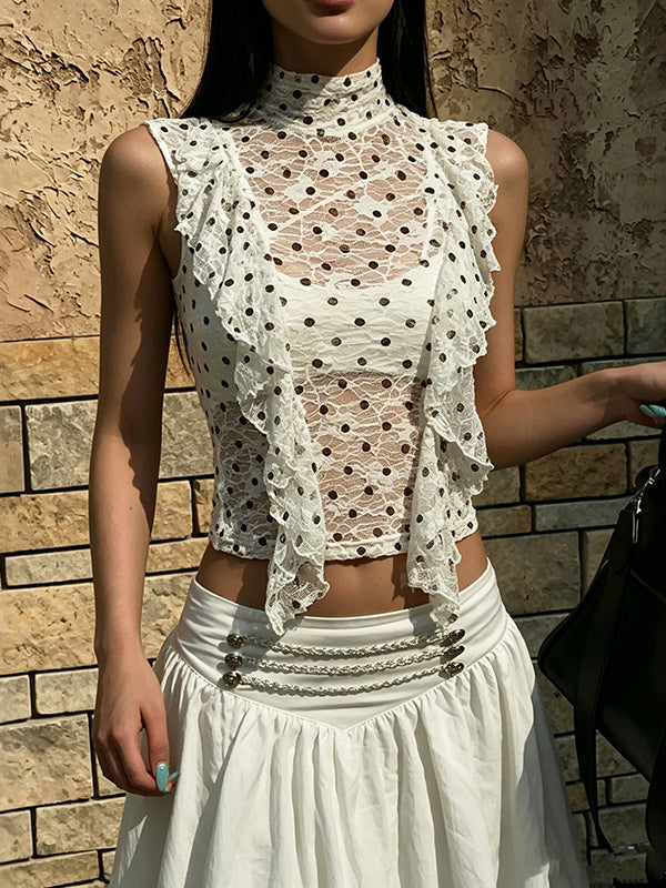 Dot Lace Tank Top