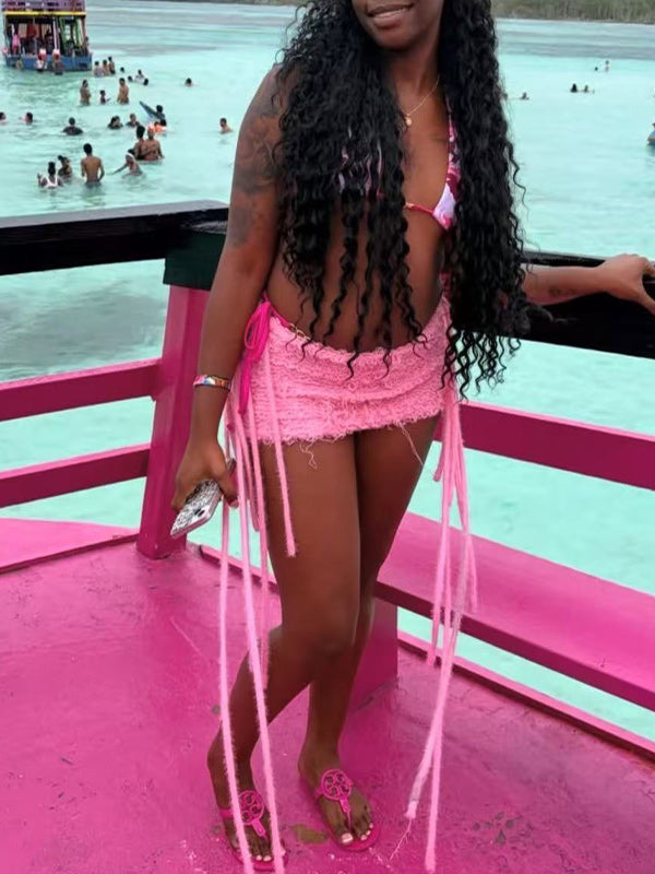 Fringe Mini Skirt
