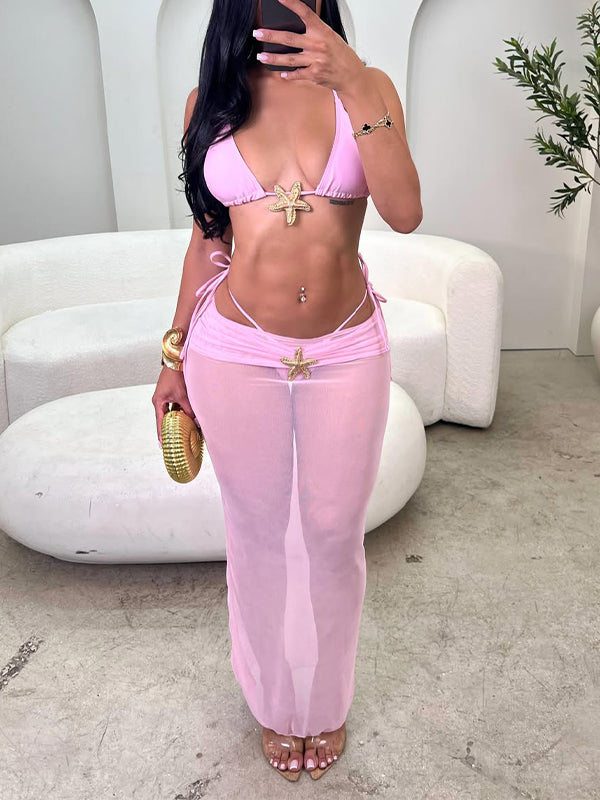 Star Bikini with Skirt Set