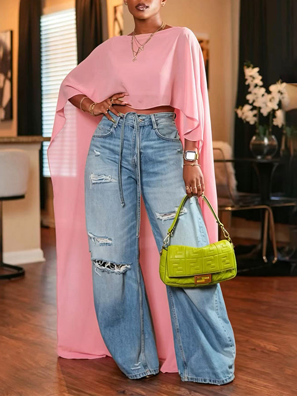 High-Low Sheer Tunic Top