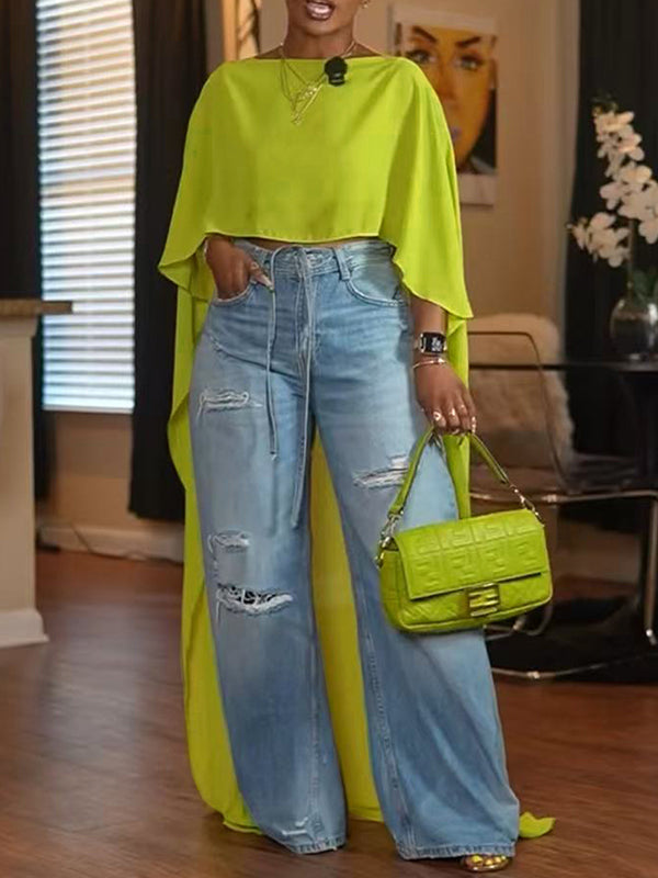 High-Low Sheer Tunic Top