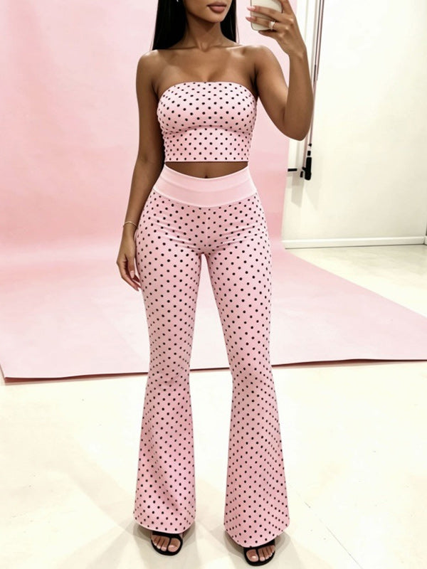 Dot Tube Top & Pants Set