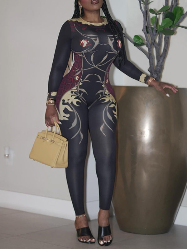 Printed Skinny Jumpsuit