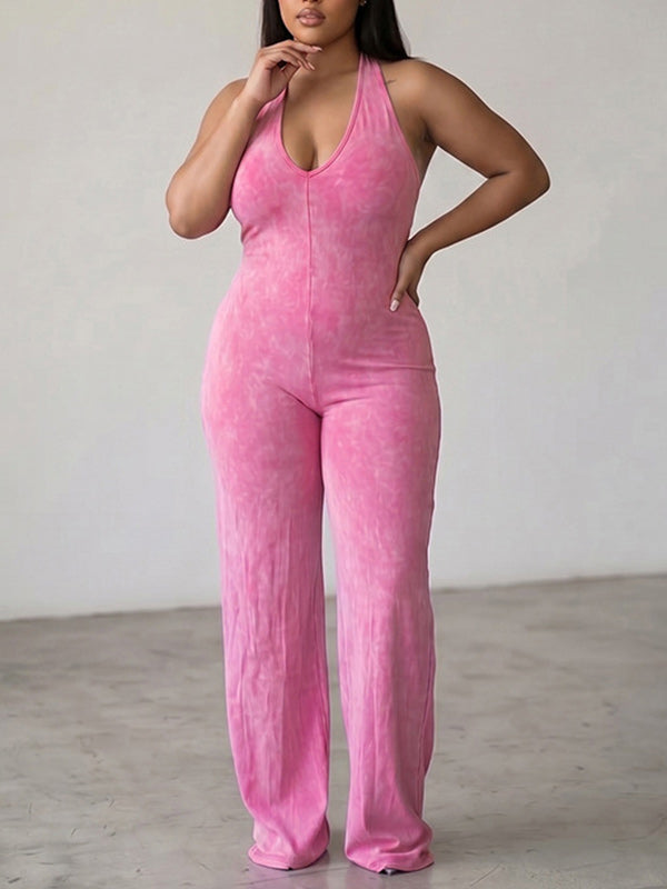 V-Neck Halter Jumpsuit