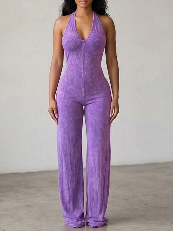 V-Neck Halter Jumpsuit