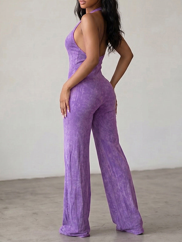 V-Neck Halter Jumpsuit