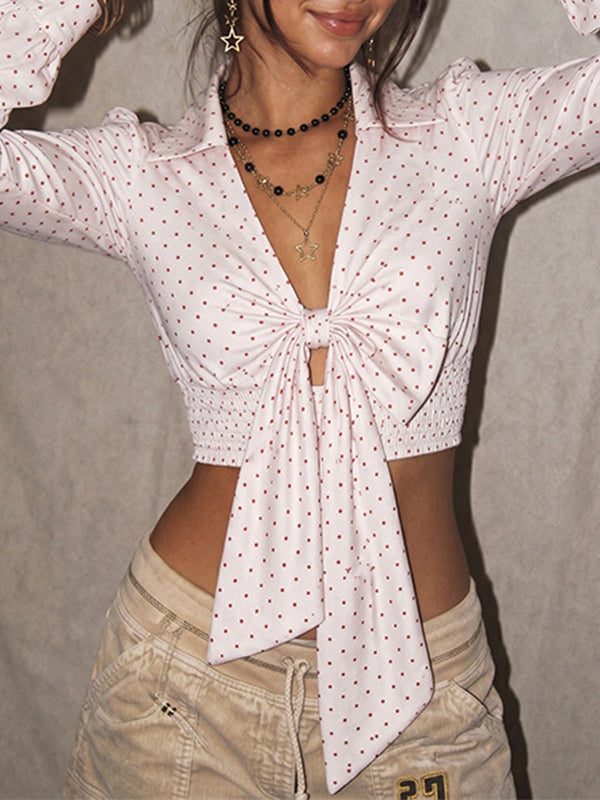 Dot Bowknot Shirt