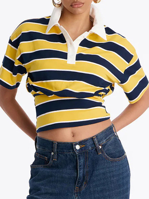 Stripe Polo Top