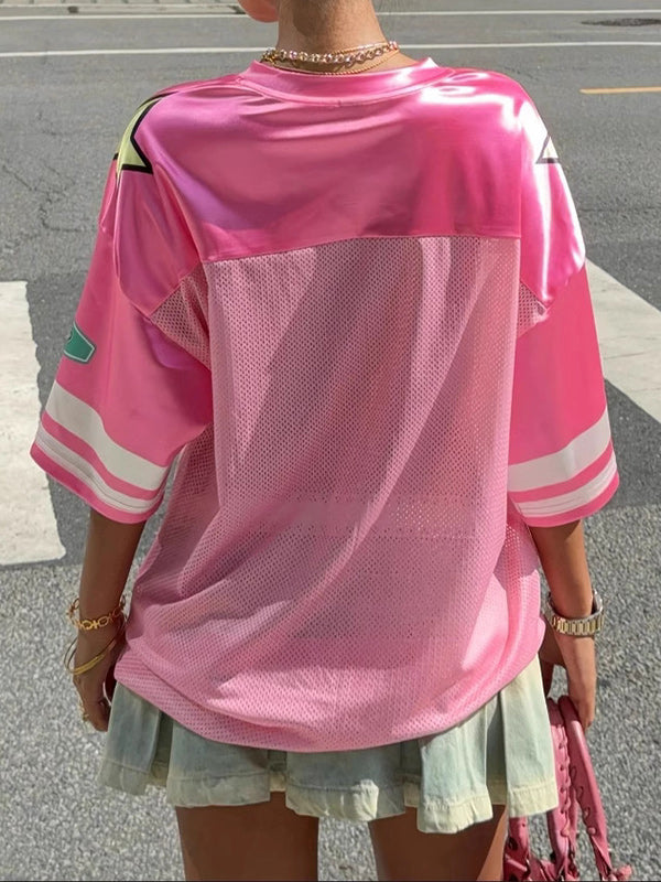 Printed V-Neck Tee