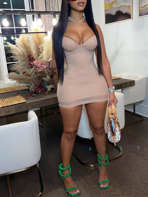 Sheer Combo Cami Dress