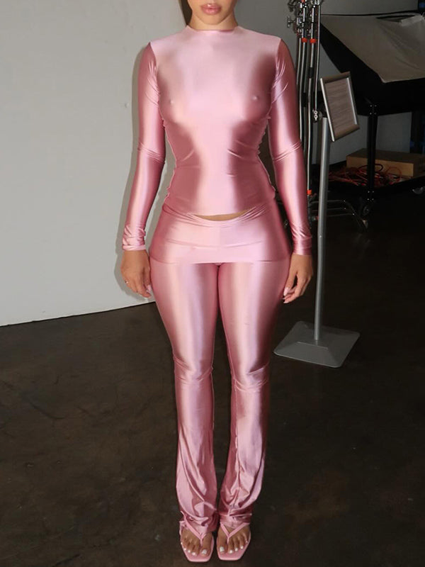 Metallic Tee & Pants Set
