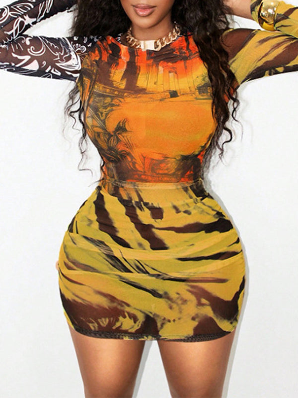 Printed Bodycon Dress