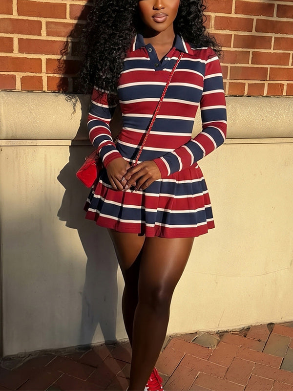 Stripe Polo Dress