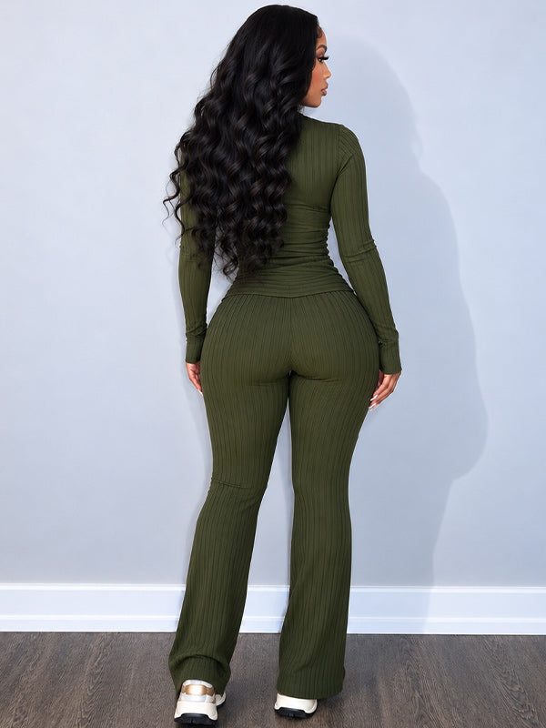 Ribbed Cutout Jumpsuit