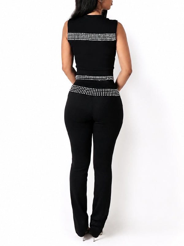 Studded Vest & Pants Set