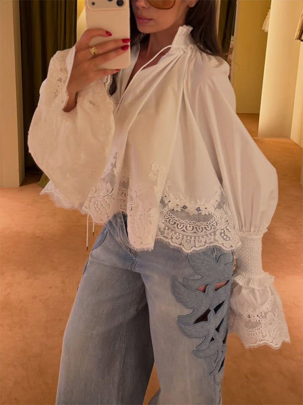 Lace Combo Shirt
