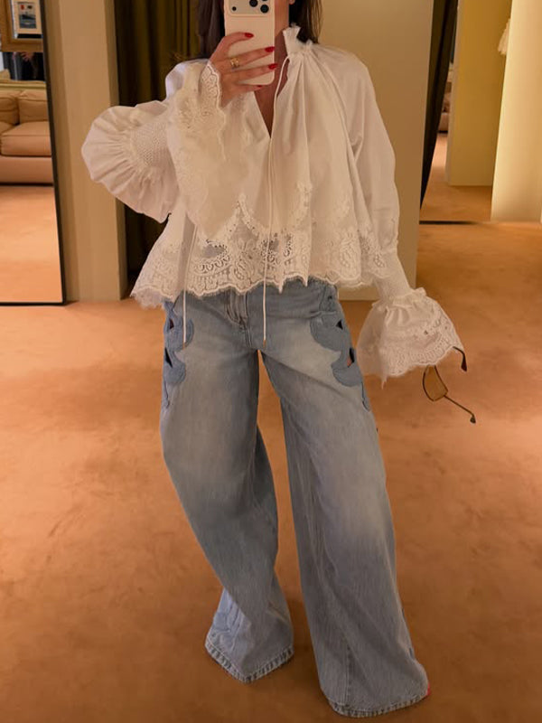 Lace Combo Shirt