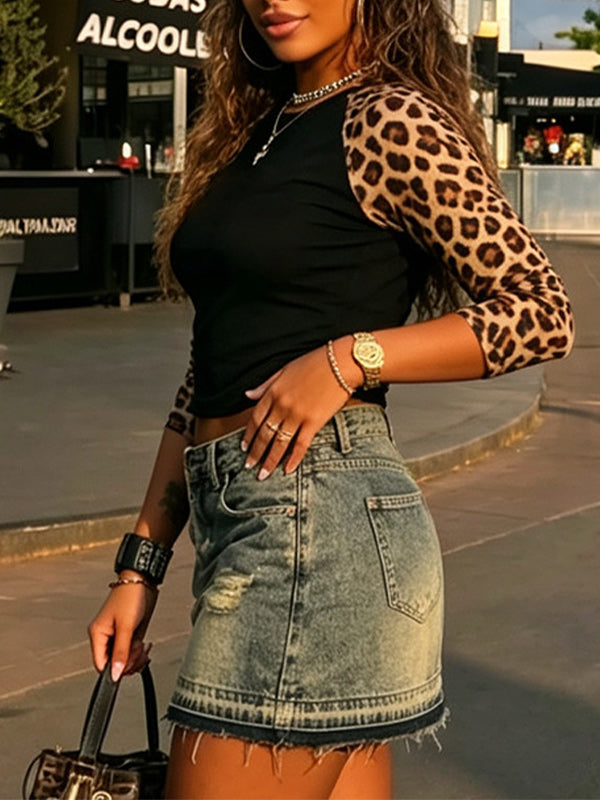 Leopard Combo Tee