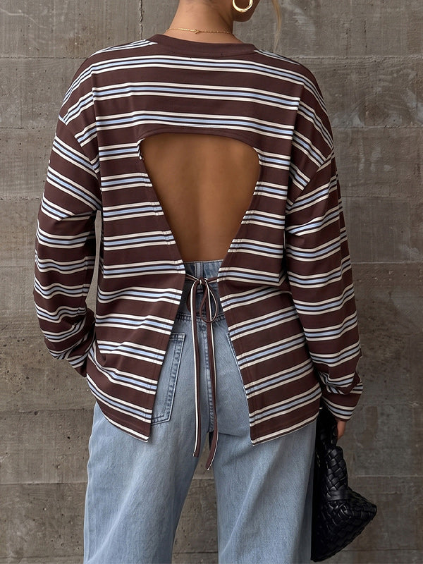 Stripe Tied-Back Top