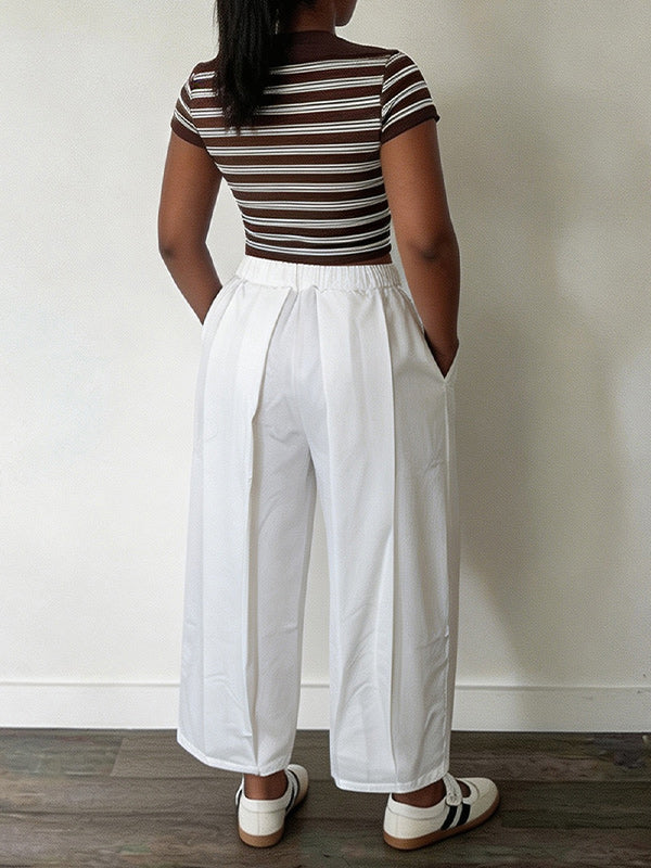 Wide Leg Barrel Pants