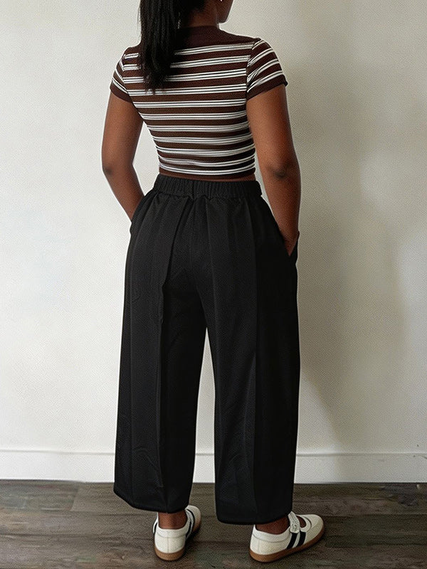 Wide Leg Barrel Pants