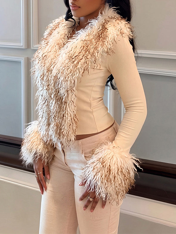 Faux-Fur Combo Jacket