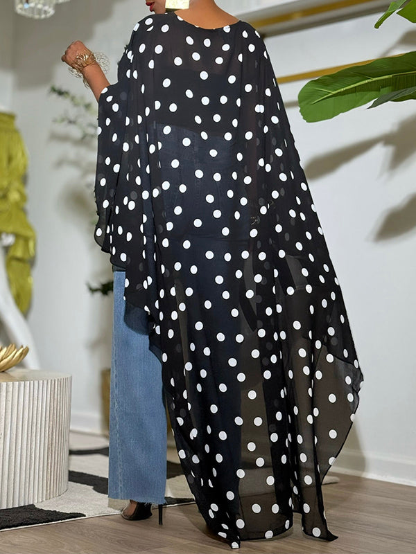 Dot Cape Tunic Top