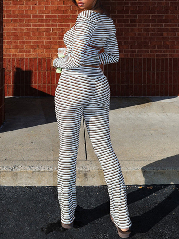 Stripe 3PC Pants Set