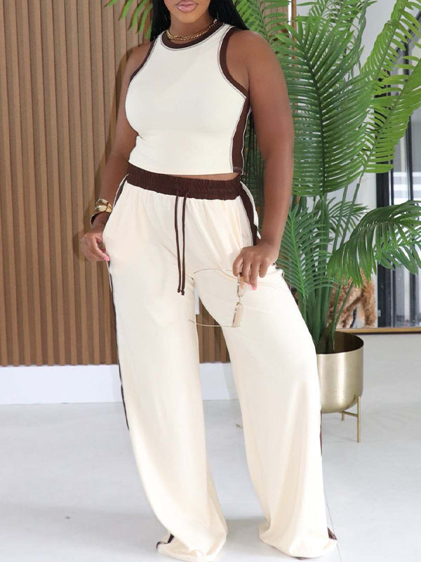 Piping Tank Top & Pants Set