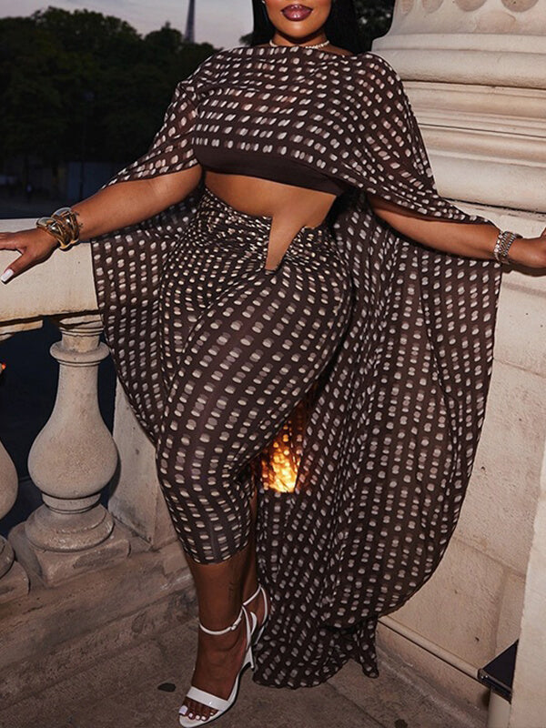 Printed Tunic Top & Capri Pants Set