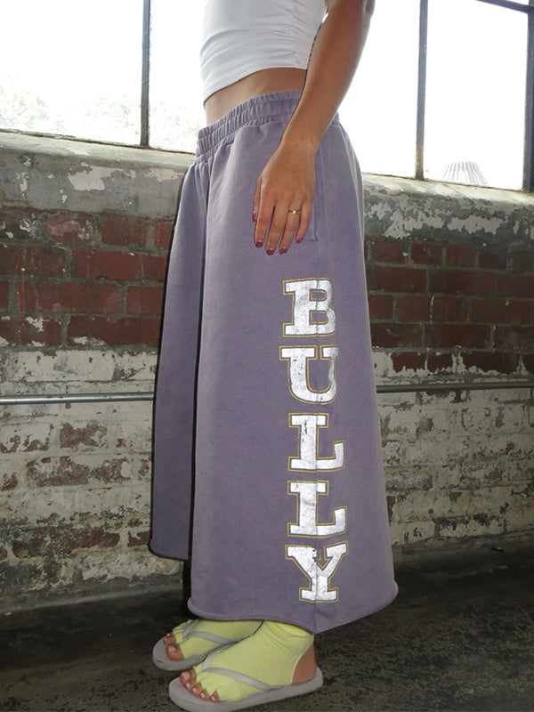 Letter Print Cropped Sweatpants