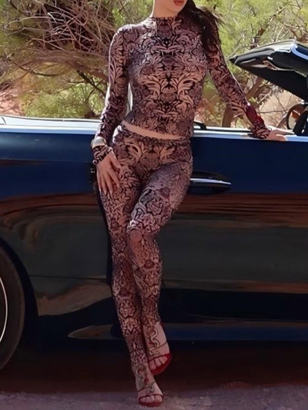 Printed Tee & Pants Set