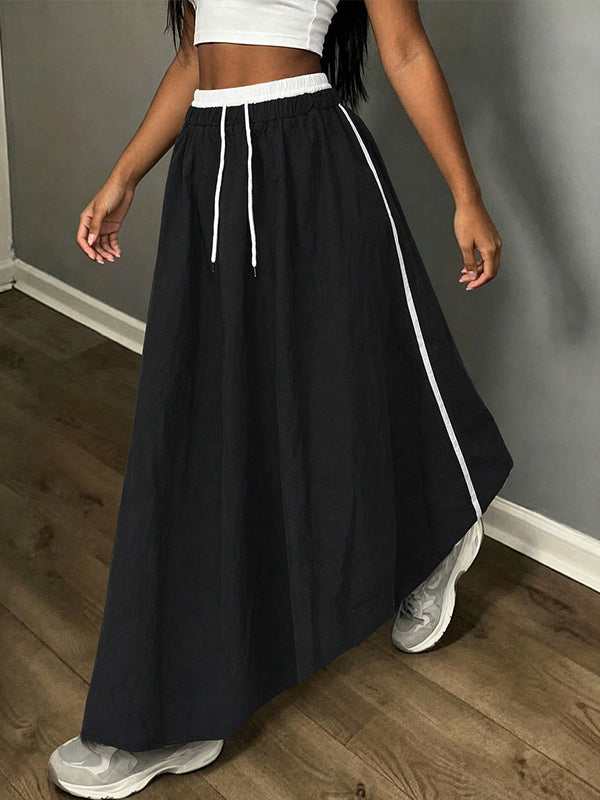 Contrast Cargo Full Skirt