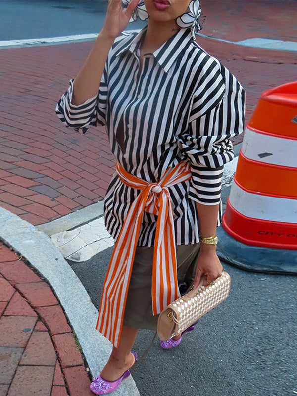 Stripe Tied Shirt