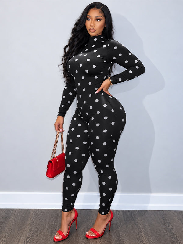 Dot Skinny Jumpsuit