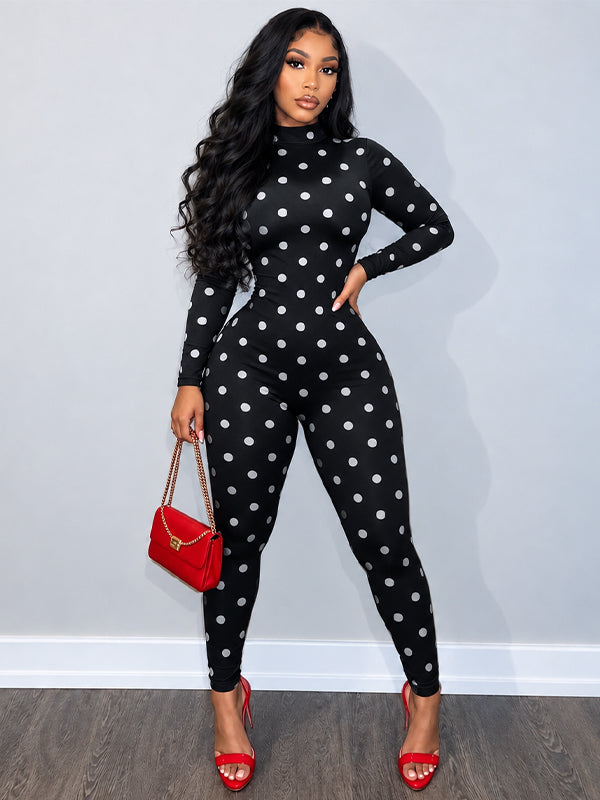 Dot Skinny Jumpsuit