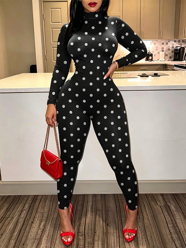 Dot Skinny Jumpsuit