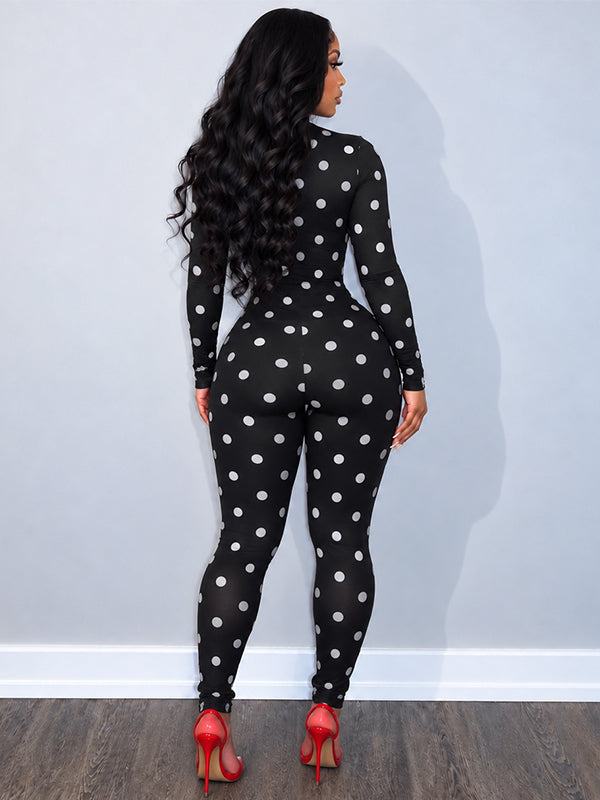 Dot Skinny Jumpsuit