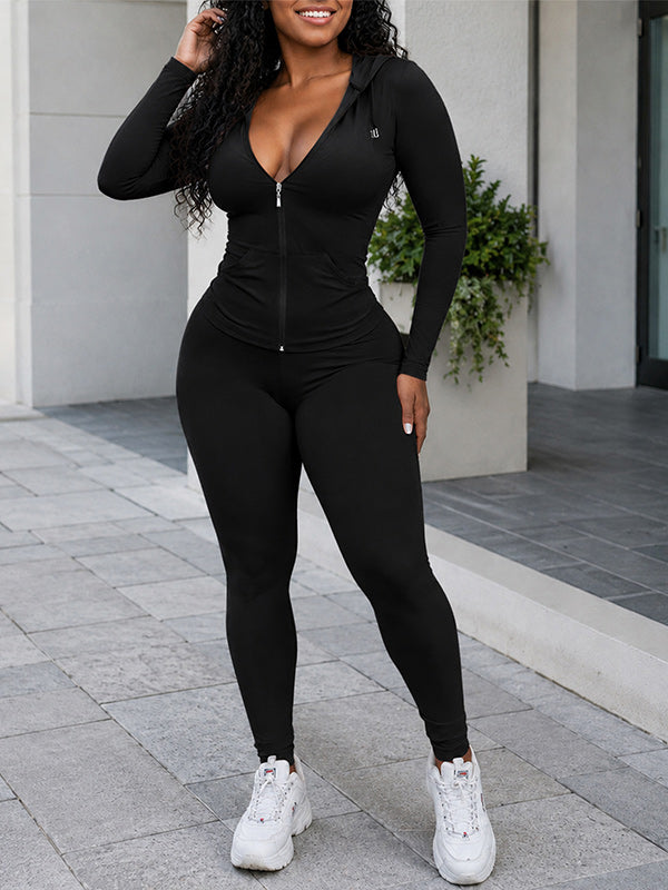 Zip-Front Hoodie & Pants Set