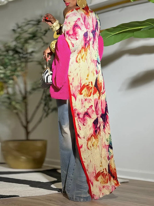 Boat-Neck High-Low Tunic Top