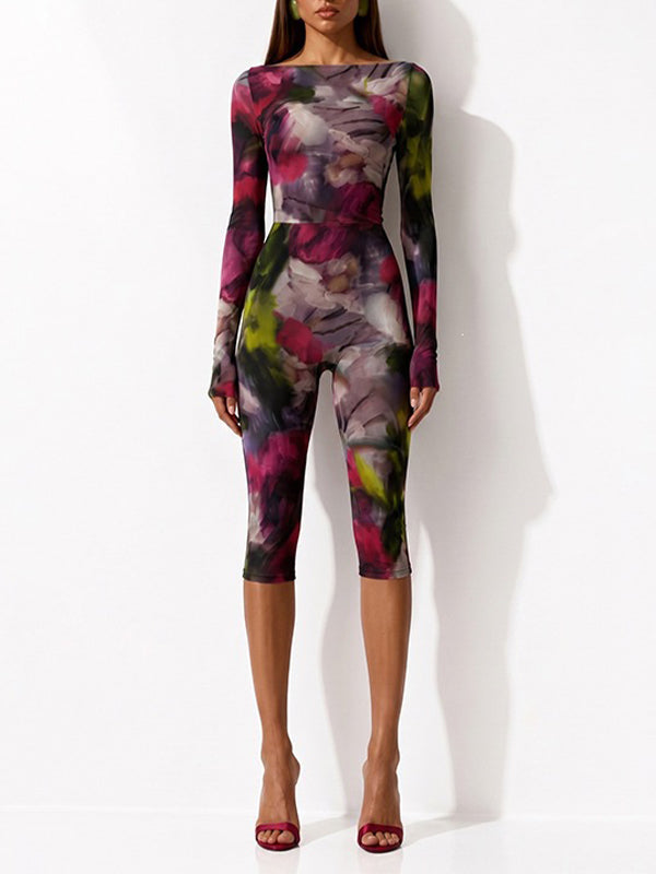 Printed Tee & Capri Pants Set