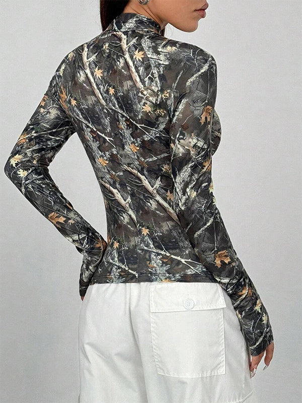 Printed Zip Top