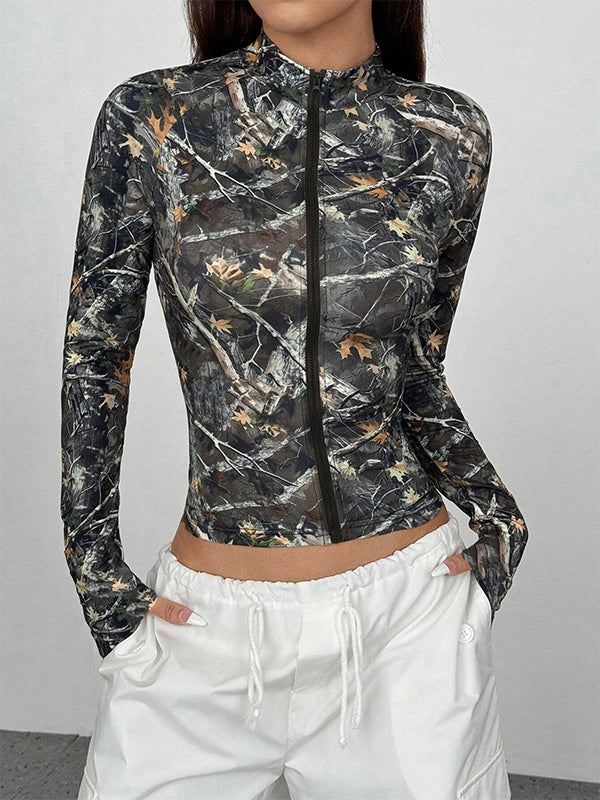 Printed Zip Top