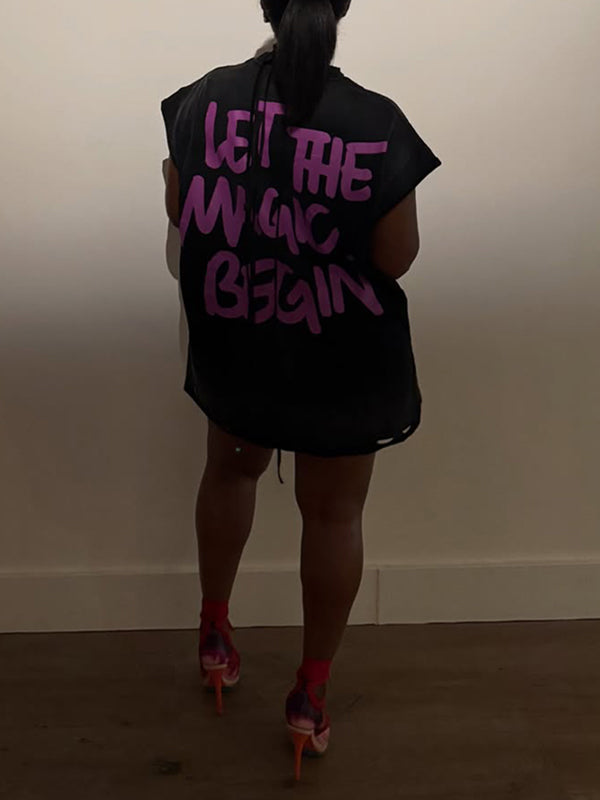 Letter-Print Wash Tee